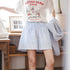 Premium Women's Striped Cotton Shorts – Japanese Style Loose Fit High Waist Bermuda Pants